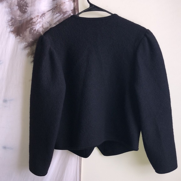 Geiger Black 100% Australian Wool Vintage Coat - Picture 6 of 7